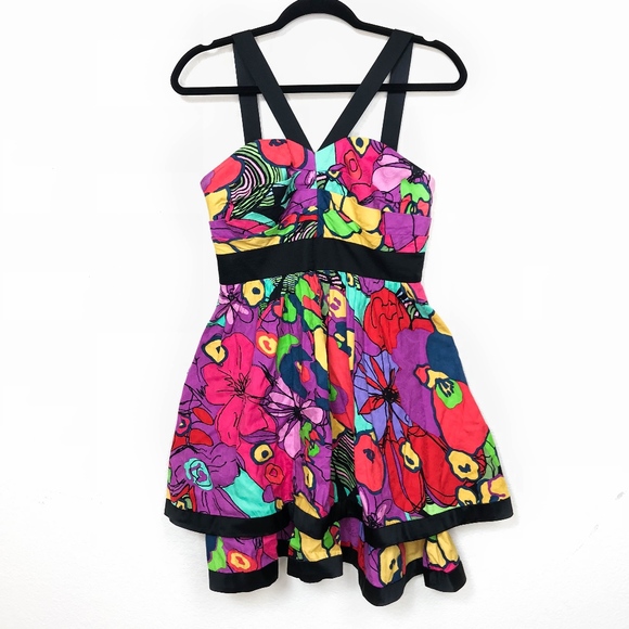 Phoebe Couture Party or Sun Dress Floral Size 4 - Picture 2 of 8